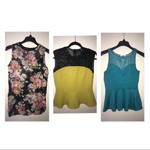 Peplum Tops, & Floral Top Bundle